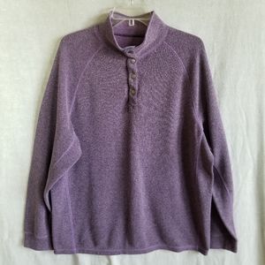 Tommy Bahama Men's XL Palm Canyon Flip Snap Resversible Pullover‎ Grape Royale